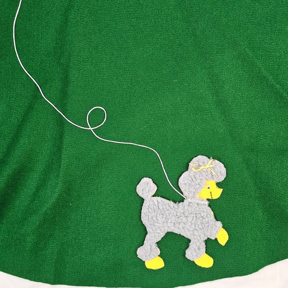 Retro green felt poodle circle skirt 1950s sock hop Halloween Grease LXL - Picture 4 of 9